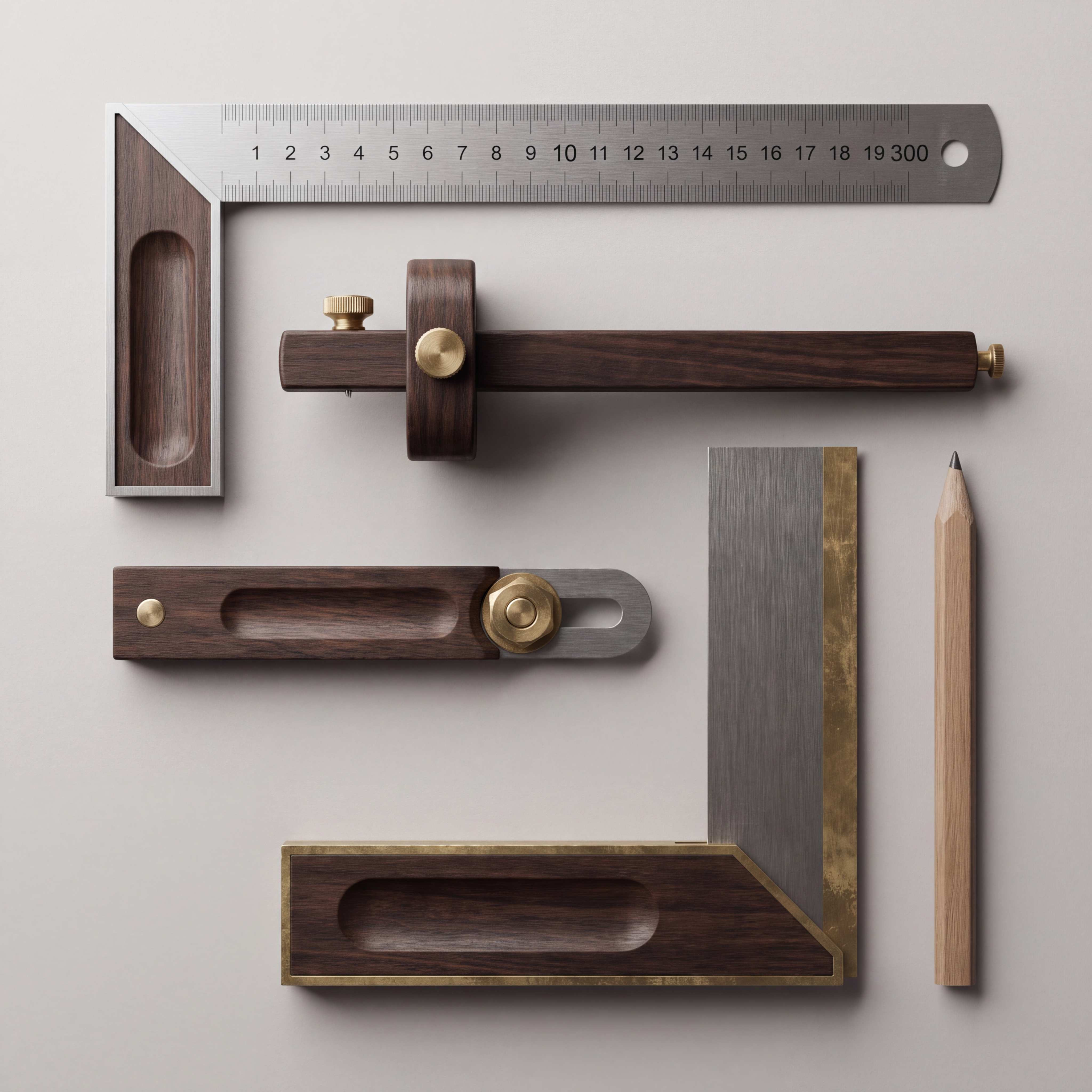 Woodworker's Measuring Set (5 piece)